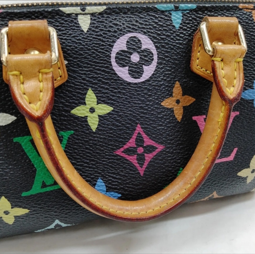 Authentic LOUIS VUITTON Multicolor Mini Sac HL Speedy in Black. - Picture 15 of 17
